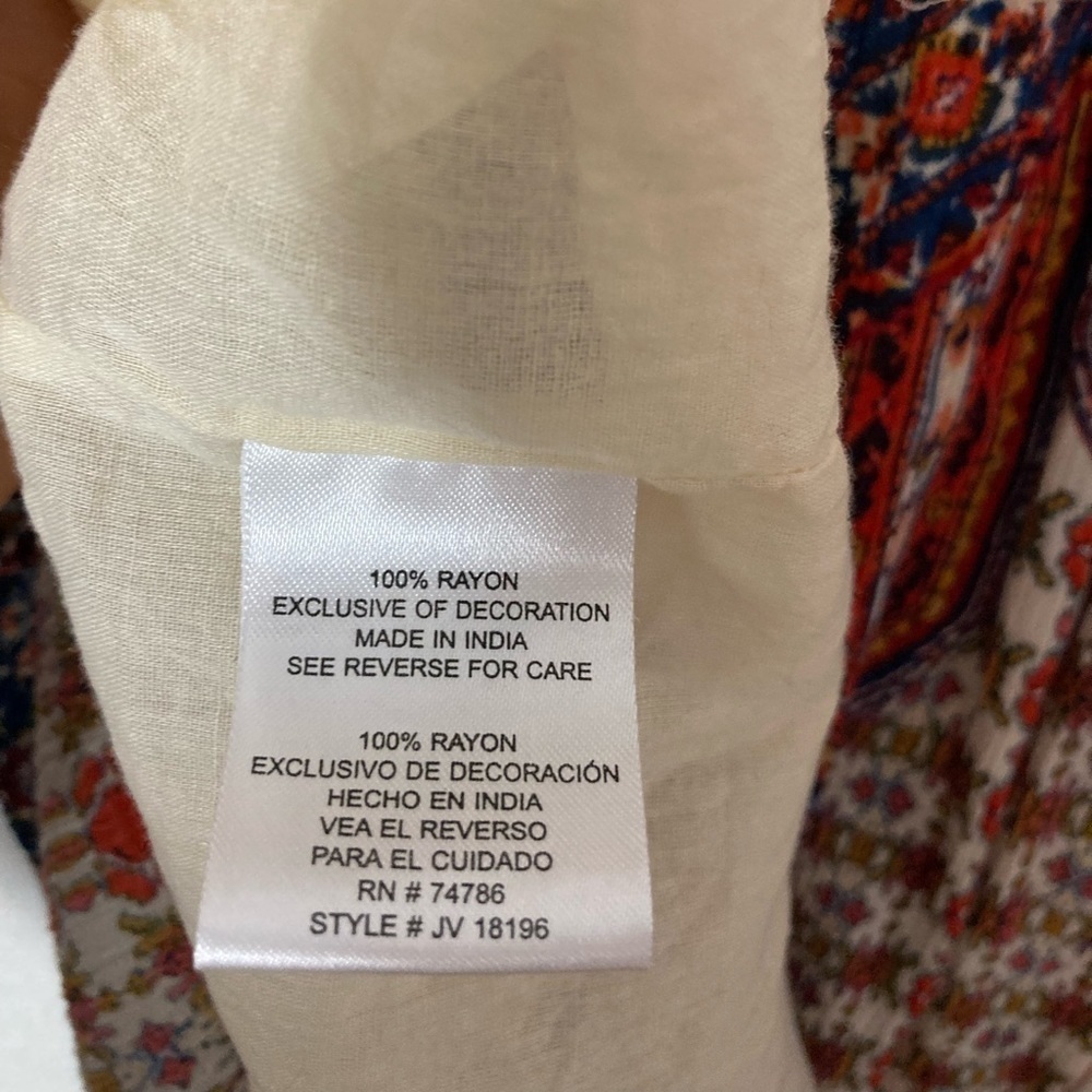 Altar’d state womans small tunic top crinkle gauze fabric boho peasant - Picture 8 of 10